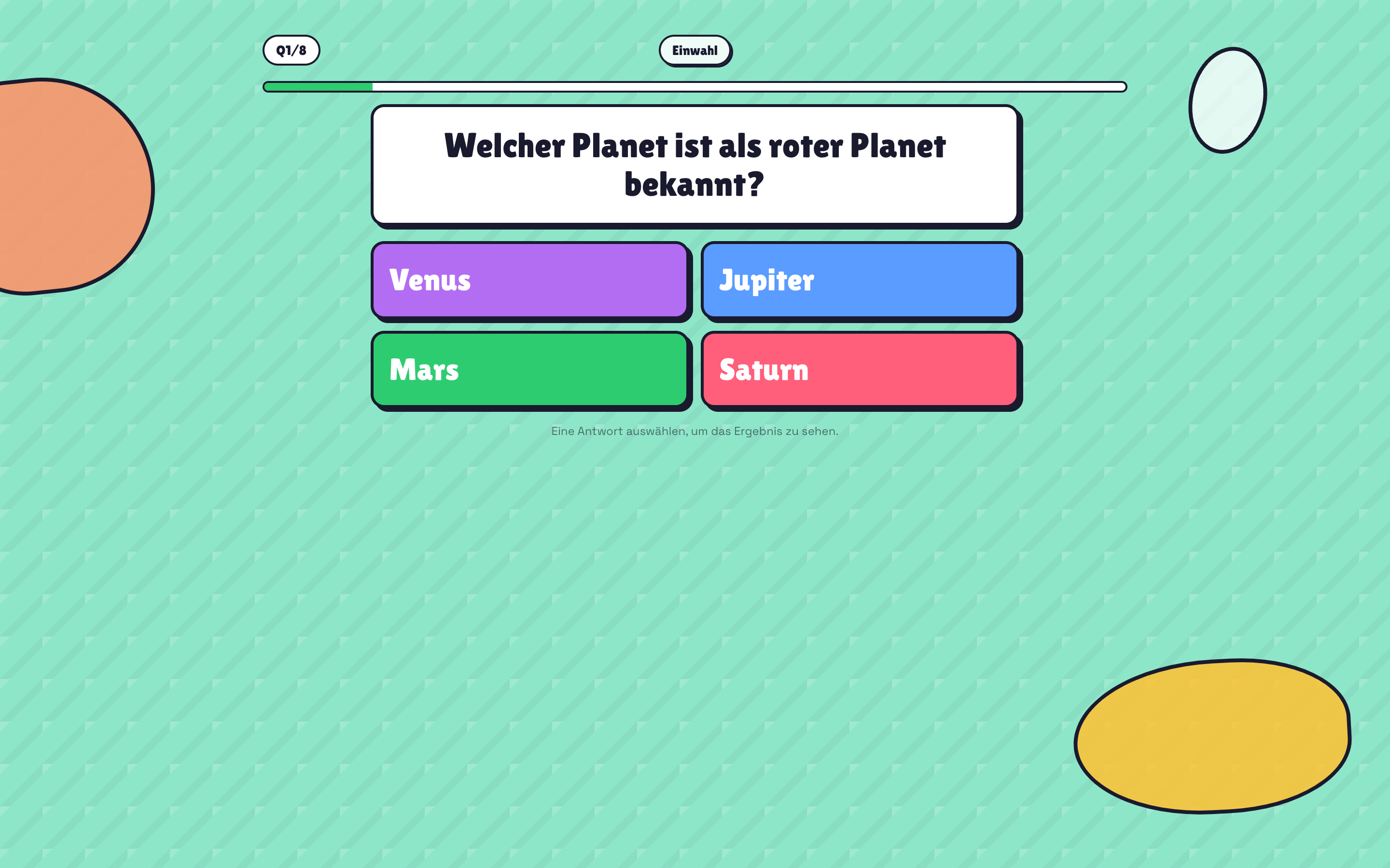 Eingebetteter selbstständiger Pomlet-Quiz-Player in einem iframe